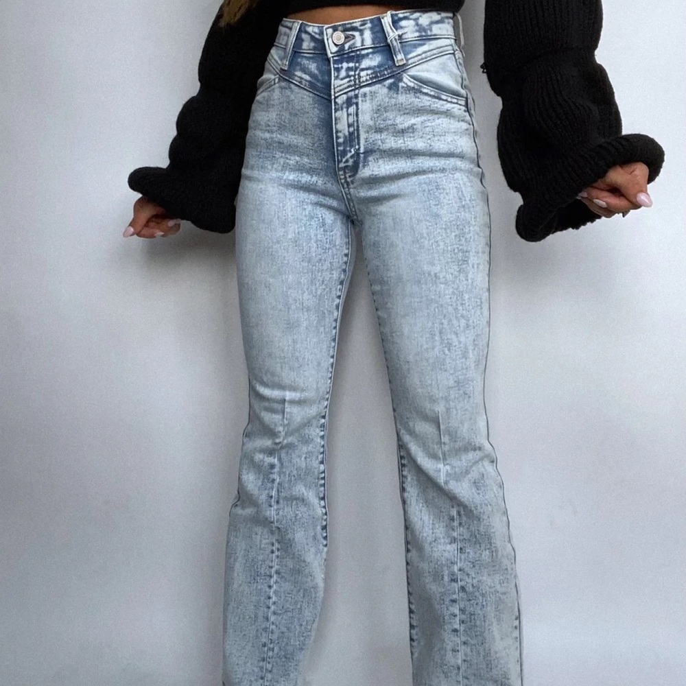 Willow Boutique Keep Up Acid Washed Flare Jeans